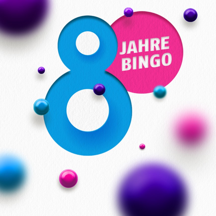 Landingpage 8 jahre Bingo