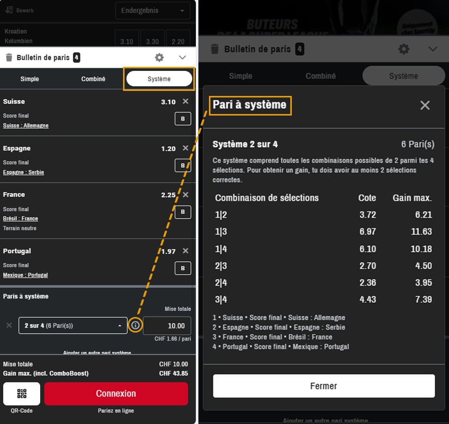 Systemwetten Wettschein
