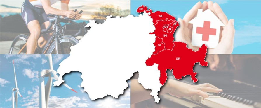 Schweizkarte Ostschweiz